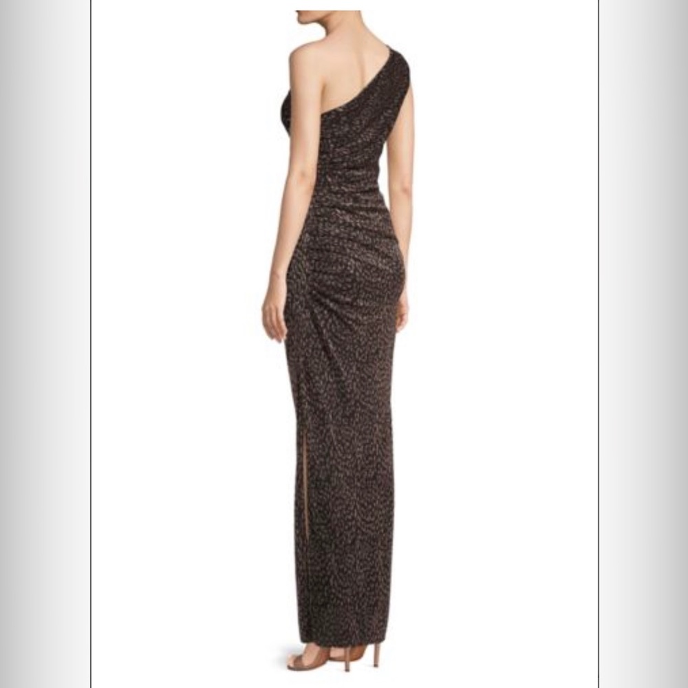 Beautiful Laundry One Shoulder Animal Print Gown Size 4